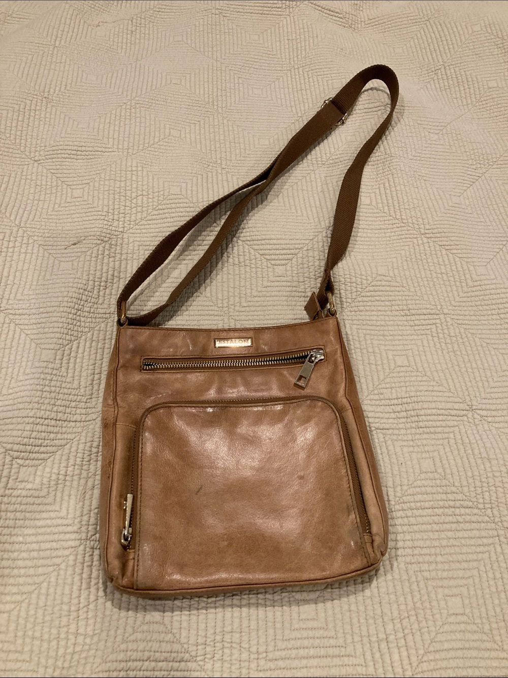 Leather Crossbody Bag in Brown